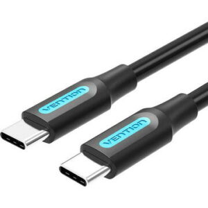 Cablu USB Vention, USB 2.0 (T) la USB 2.0 (T), 2m rata transfer 480 Mbps, invelis PVC, negru, COSBH (timbru verde 0.18 lei) - 6922794749467