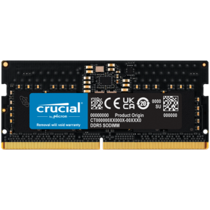 SODIMM Crucial 8GB DDR5-4800 SODIMM CL40 (16Gbit), EAN: 649528906519 „CT8G48C40S5”