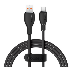 CABLU alimentare si date Baseus Pudding, Fast Charging Data Cable pt. smartphone, USB la USB Type-C 100W, 1.2m, negru „P10355703111-00” (timbru verde 0.08 lei) – 6932172634063