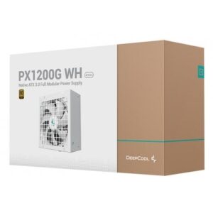 SURSA DeepCool „PX1200-G WH”, 1200W, 80 PLUS Gold, modular, format ATX 12V V3.0, „R-PXC00G-FC0W-EU” (timbru verde 2 lei)