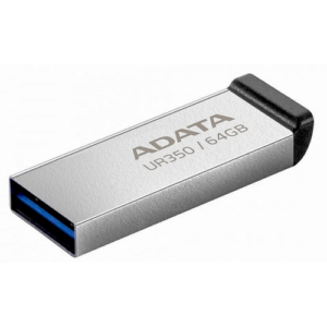 MEMORIE USB 3.2 ADATA 64 GB, carcasa metalica, gri, „UR350-64G-RSR/BK” (timbru verde 0.03 lei)
