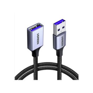 CABLU USB Ugreen prelungitor, „US115” USB 3.0 (T) la USB 3.0 (M), conectori auriti, 2m, negru, „10497” (timbru verde 0.08 lei) – 6957303814978