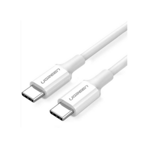 CABLU alimentare si date Ugreen, US300, Fast Charging Data Cable pt. smartphone,USB Type-C la Type-C, ABS, 5A, 2m, alb 60552 (timbru verde 0.08 lei) - 6957303865529