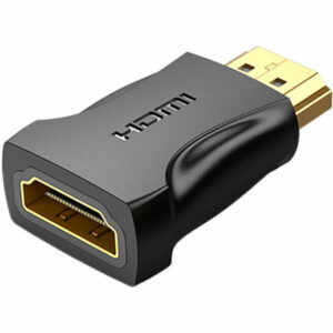 Adaptor video Vention, HDMI(T) la HDMI(M), rezolutie maxima 4K la 60Hz, conectori auriti, unghi 90 grade, invelis PVC, negru, „AIMB0” (timbru verde 0.03lei) – 6922794747852