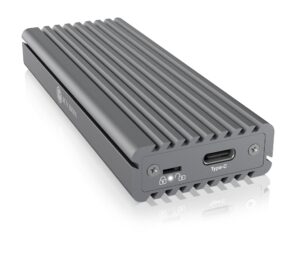 RACK extern Icy Box, pt. SSD, 1 x M.2 SSD la USB 3.1 (Gen2) Type-C, pana la 10Gbit/s, 22x 30/ 42/ 60/ 80, aluminiu, radiator aluminiu + pad silicon, prot. scriere, negru, „IB-1817M-C31”