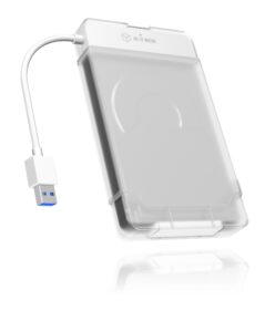 RACK HDD Icy Box SATA 2.5″ la 1x USB 3.2 Gen 1, carcasa HDD, inclusa, plastic, alb, „IB-AC703-U3”