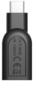 CABLU alimentare si date Icy Box, pt smartphone USB 3.2 Type-C Gen 1 (M) la USB 3.2 Type-A Gen 1 (F), plastic, negru, „IB-CB003”