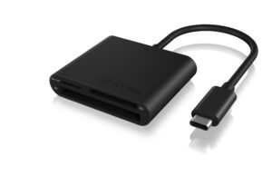 CARD Reader Icy Box interfata USB 3.2 Gen 1, citeste/scrie: CF, SD, microSD, adaptor USB Type-C, 15cm, IB-CR301-C3