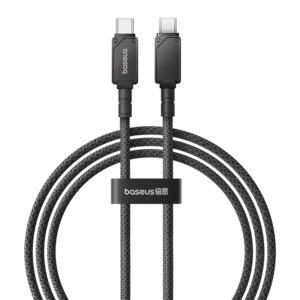 CABLU alimentare si date Baseus Unbreakable, Fast Charging Data Cable pt. smartphone, USB Type-C la USB Type-C 100W, 1m, braided aliaj zinc, negru P10355800111-00 (timbru verde 0.08 lei) - 6932172633288