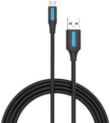 Cablu alimentare si date Vention, USB 2.0 (T) la micro USB (T), 1.5m rata transfer 480 Mbps, invelis PVC, negru, „COLBG” (timbru verde 0.18 lei) – 6922794748712
