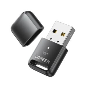 ADAPTOARE Bluetooth Ugreen, „CM591” conectare prin USB 2.0, distanta 10 m (pana la), Bluetooth v5.3, antena interna, „90225” (timbru verde 0.18 lei)