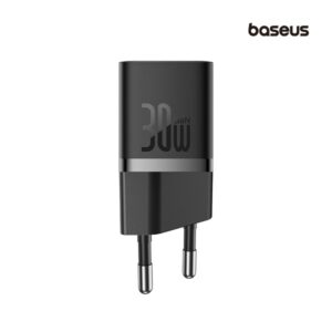 INCARCATOR RETEA Baseus, Quick Charge 30W, 1 x USB Type-C Output 5V/3A (include cablu USB Type-C la USB Type-C de 100W), negru „P10110902113-00” (timbru verde 0.18 lei) – 6932172654450