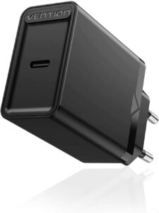 ALIMENTATOR SmartPhone la 220V Vention 1-port USB-C Wall Charger(20W) EU-Plug Black, „FADB0-EU” (timbru verde 0.18 lei)