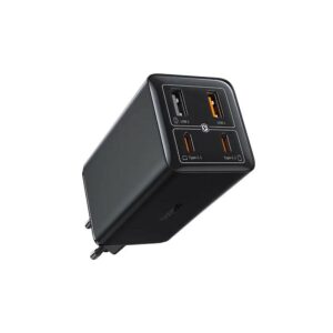 INCARCATOR RETEA Baseus GaN6 Pro, Quick Charge 100W, 2 x USB Type-C Output 5V/3A, 2 x USB (include cablu USB Type-C la USB Type-C de 100W), negru „P10162705112-00” (timbru verde 0.18 lei) – 6932172644505