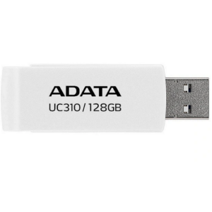 MEMORIE USB 3.2 ADATA 64 GB, protectie slide laterala, carcasa plastic, alb, „UC310-128G-RWH” (timbru verde 0.03 lei)