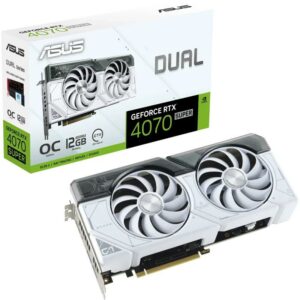 PLACI VIDEO Asus Dual GeForce RTX 4070 SUPER White OC Edition 12GB GDDR6X „DUAL-RTX4070S-O12G-WHITE”