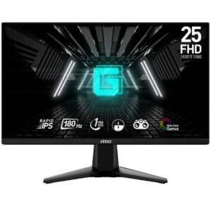 MSI G255F 24.5inch Flat Rapid IPS 1920×1080 FHD 180Hz 1ms HDMIx2 DP „G255F” (timbru verde 7 lei)