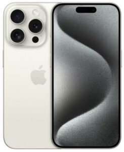 Apple iPhone 15 PRO 6.1″ 8GB 256GB White „MTV43__/A” (timbru verde 0.55 lei)
