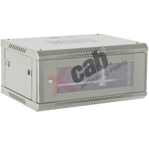Cabinet metalic de perete 19″, tip rack wallmount, 4U 600×450 mm, Xcab Gri „Xcab-4U45S.7035”