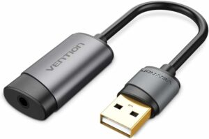 PLACI de SUNET Vention USB External Sound Card 0.15M Gray Metal Type(OMTP-CTIA), „CDJHB” (timbru verde 0.08 lei)