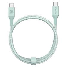 Cablu alimentare si date Anker, USB Type-C (T) la USB Type-C (T), 1.8m 140W, invelis nylon bio, verde, „A80F6H61” (timbru verde 0.03 lei) – 0194644125585