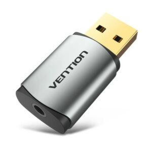 PLACA de SUNET Vention USB External Sound Card Gray Metal Type(CTIA), „CDNH0” (timbru verde 0.08 lei)