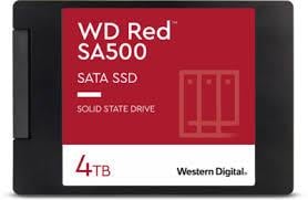 SSD NAS WD Red SA500 4TB SATA, 2.5″, 7mm, Read/Write: 560/520 MBps, IOPS 87K/83K, TBW: 2500 „WDS400T2R0A”