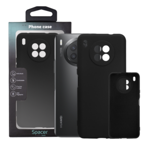HUSA SMARTPHONE Spacer pentru Huawei Nova 8i, grosime 2mm, material flexibil silicon + interior cu microfibra, negru SPPC-HU-N8i-SLK