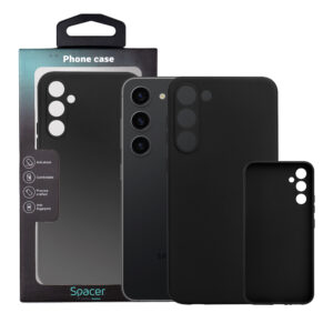 Husa Samsung Galaxy S23 Plus Spacer, negru, grosime 1.5mm, material flexibil TPU „SPPC-SM-GX-S23P-TPU”