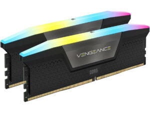 Corsair Vengeance RGB 64GB, DDR5, 6000MHz, 2x32GB, Negru „CMH64GX5M2B6000C38”
