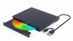 DVD-RW extern, GEMBIRD, interfata USB-C 3.1, negru, „DVD-USB-03” (timbru verde 0.8 lei)