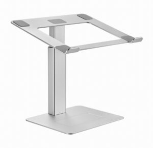 STAND GEMBIRD notebook 15.6″, reglare inaltime: 225-380mm, suporta greutate: 5Kg, tampon silicon, aluminiu, silver, „NBS-D1-02”