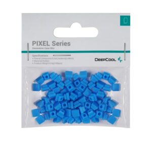 Accesoriu decorativ pt. carcasa DeepCool „PIXEL BU”, silicon, 5.4×5.4x4mm, pachet 100 buc, albastru, „R-PIXEL-BU100-G-1” 6933412796749