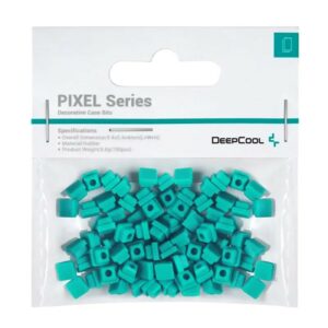 Accesoriu decorativ pt. carcasa DeepCool „PIXEL GB”, silicon, 5.4×5.4x4mm, pachet 100 buc, verde, „R-PIXEL-GB100-G-1” 6933412796718