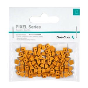 Accesoriu decorativ pt. carcasa DeepCool „PIXEL PO”, silicon, 5.4×5.4x4mm, pachet 100 buc, portocaliu, „R-PIXEL-PO100-G-1” 6933412796787