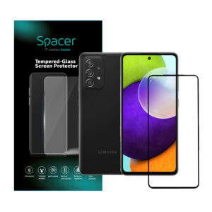 FOLIE STICLA Spacer pentru Samsung Galaxy A52S, grosime 0.3mm, acoperire totala ecran, strat special anti-ulei si anti-amprenta, Tempered Glass, sticla 9D, duritate 9H „SPPG-SM-GX-A52S-TG”