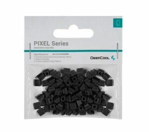 Accesoriu decorativ pt. carcasa DeepCool „PIXEL BK”, silicon, 5.4×5.4x4mm, pachet 100 buc, negru, „R-PIXEL-BK100-G-1” 6933412796695