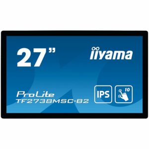 IIYAMA Monitor 27″ PCAP Bezel Free 10-Points Touch, 1920×1080, IPS panel, DVI, HDMI, DisplayPort, 425cd/mp, 1000:1, 5ms, Landscape, Portrait or Table mount, VESA 100×100 ,200×100, Speakers 2x3W, MultiTouch „TF2738MSC-B2” (timbru verde 7 lei)