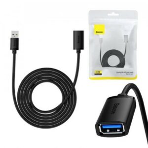 CABLU USB Baseus AirJoy prelungitor, USB3.0(T) la USB3.0(M) 2A, 3m, negru „B00631103111-04” (timbru verde 0.08 lei) – 6932172630386