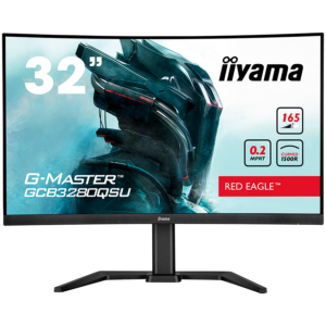 IIYAMA 32″ ETE VA-panel Curved Gaming 1500R, G-Master Red Eagle, FreeSync, 2560×1440@144Hz, 350cd/m2, 1x DisplayPort, 2xHDMI, 0,2ms MPRT, Speakers, USB-HUB (2x 3.0), Black Tuner, 15cm Height Adj. Stand „GCB3280QSU-B1” (timbru verde 7 lei)