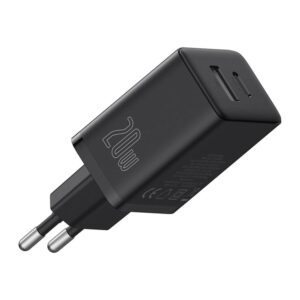 INCARCATOR RETEA Baseus Cube, Quick Charge 20W, 1 x USB Type-C Output 5V/3A, 1 x USB, negru „P10111403113-00” (timbru verde 0.18 lei) – 6932172651152