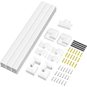 SET canale cablu, montaj pe perete, 67 buc, canal 30x15x432mm, plastic, alb, „KAB0110”