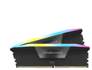 Corsair Vengeance RGB 32GB, DDR5, 6000MHz, CL40, Kit dual-channel 2x16GB, 1.25V, Negru „CMH32GX5M2B6000C36”