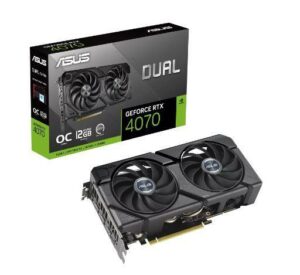 VGA PCIE16 RTX4070 12GB GDDR6X/DUAL-RTX4070-O12G-EVO ASUS „DUAL-RTX4070-O12G-EVO”