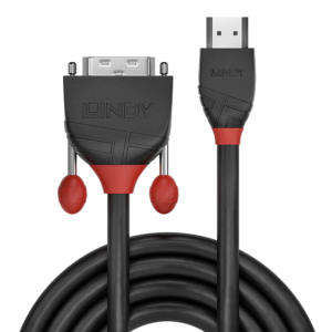 Lindy 5m HDMI to DVI-D Cable, Black Line „LY-36274” (timbru verde 0.8 lei)